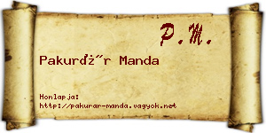 Pakurár Manda névjegykártya
